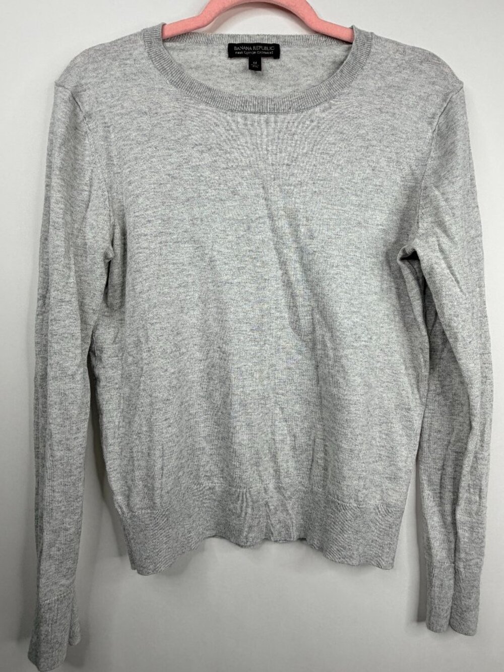 2/$30 Banana Republic New Anna Top Pima Cotton Cashmere Grey Sky 288245 #A2996 - Picture 3 of 8